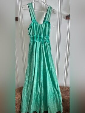 Umgee Teal Green Maxi Jumpsuit Romper